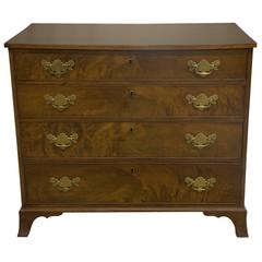 19th Century Regency Burled Walnut Four-Drawer Chest of Drawers