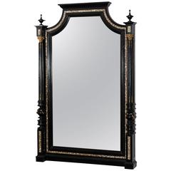 Massive Ebonized Makart Mirror, Austria circa 1880 3