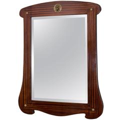 Art Nouveau Mirror Mahogany, Austria circa 1900 6