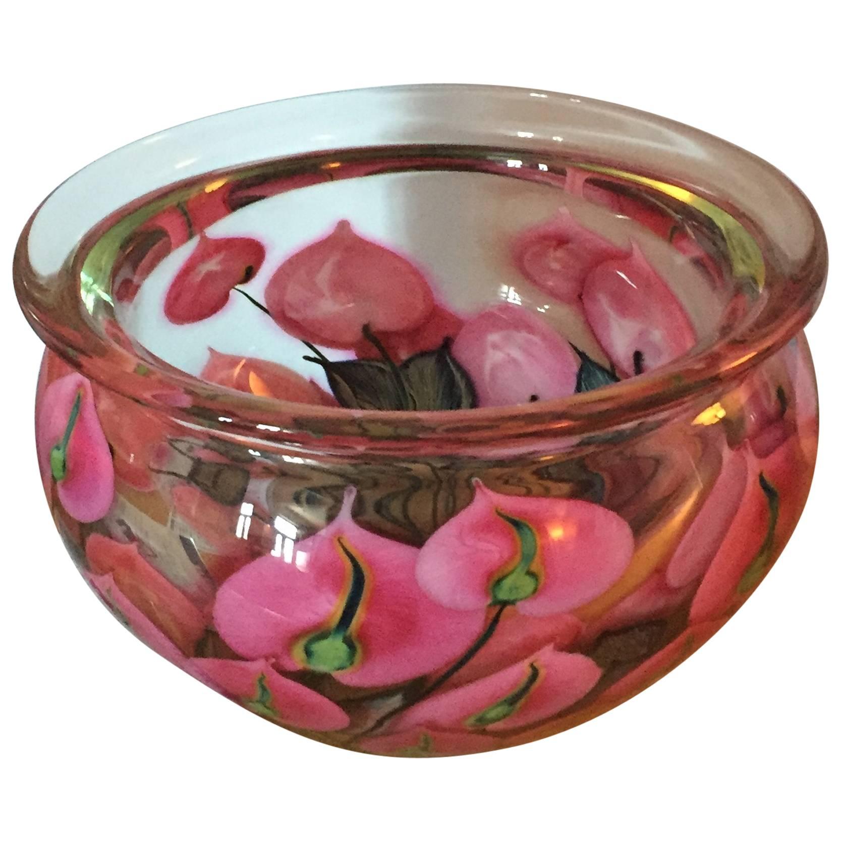 Art glass bowl by David Lotton