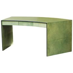 Aldo Tura Green Goatskin Desk