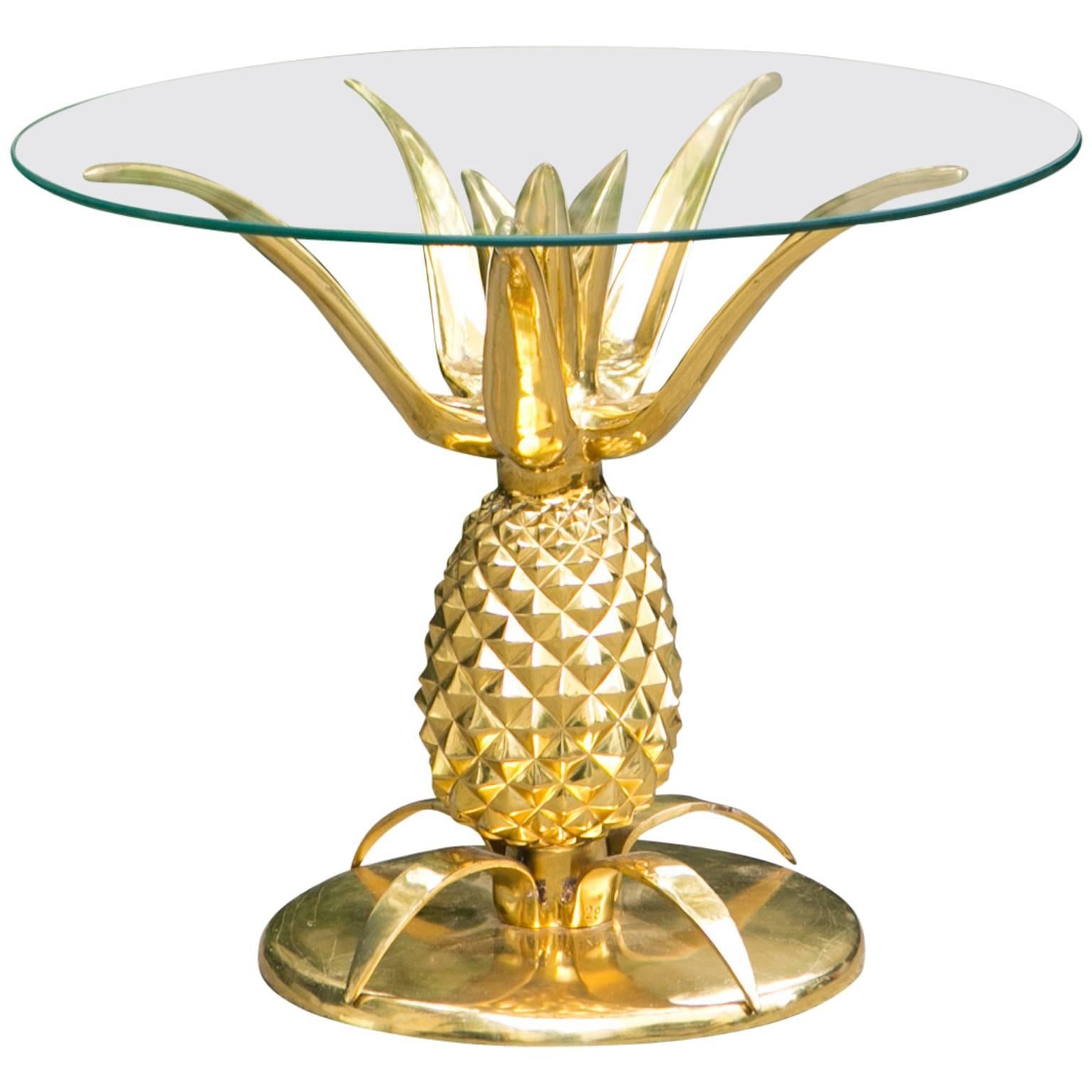 Pineapple Cocktail Table in Gold