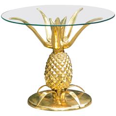 Pineapple Cocktail Table in Gold