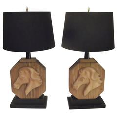 Pair of Heifetz Table Lamps in Limed Oak 7