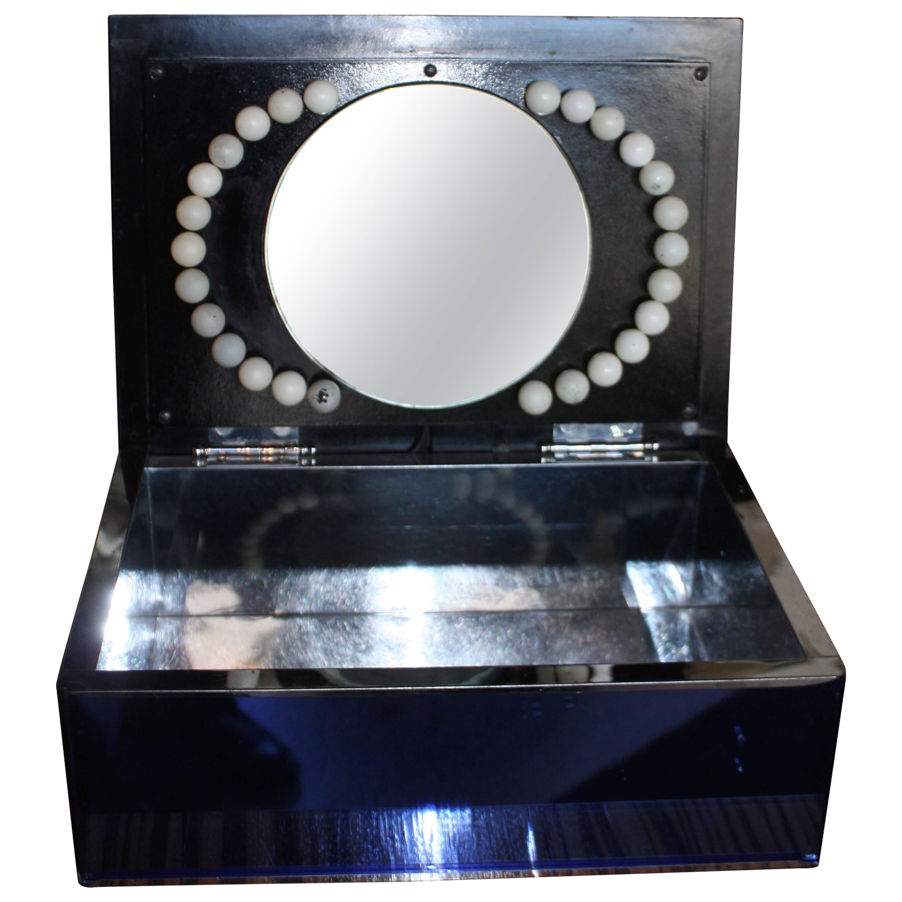 Art Deco Light-Up Vanity Mirror Dresser Box