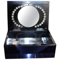 Vintage Art Deco Light-Up Vanity Mirror Dresser Box