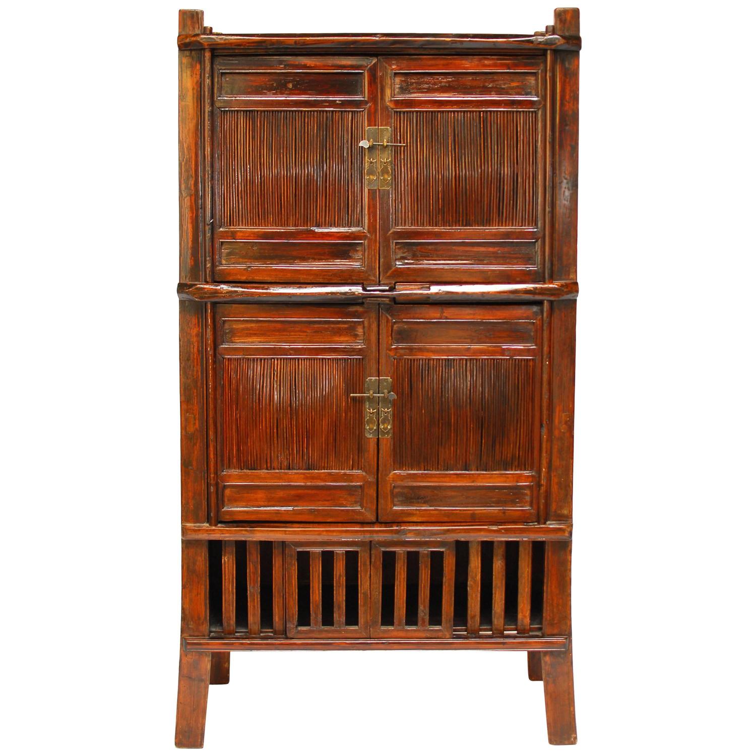 Chinese Bamboo Kitchen Cabinet At 1stdibs