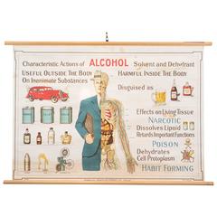 Affiche américaine d'éducation sur l'alcool publiée par Denoyer-Geppert Co.