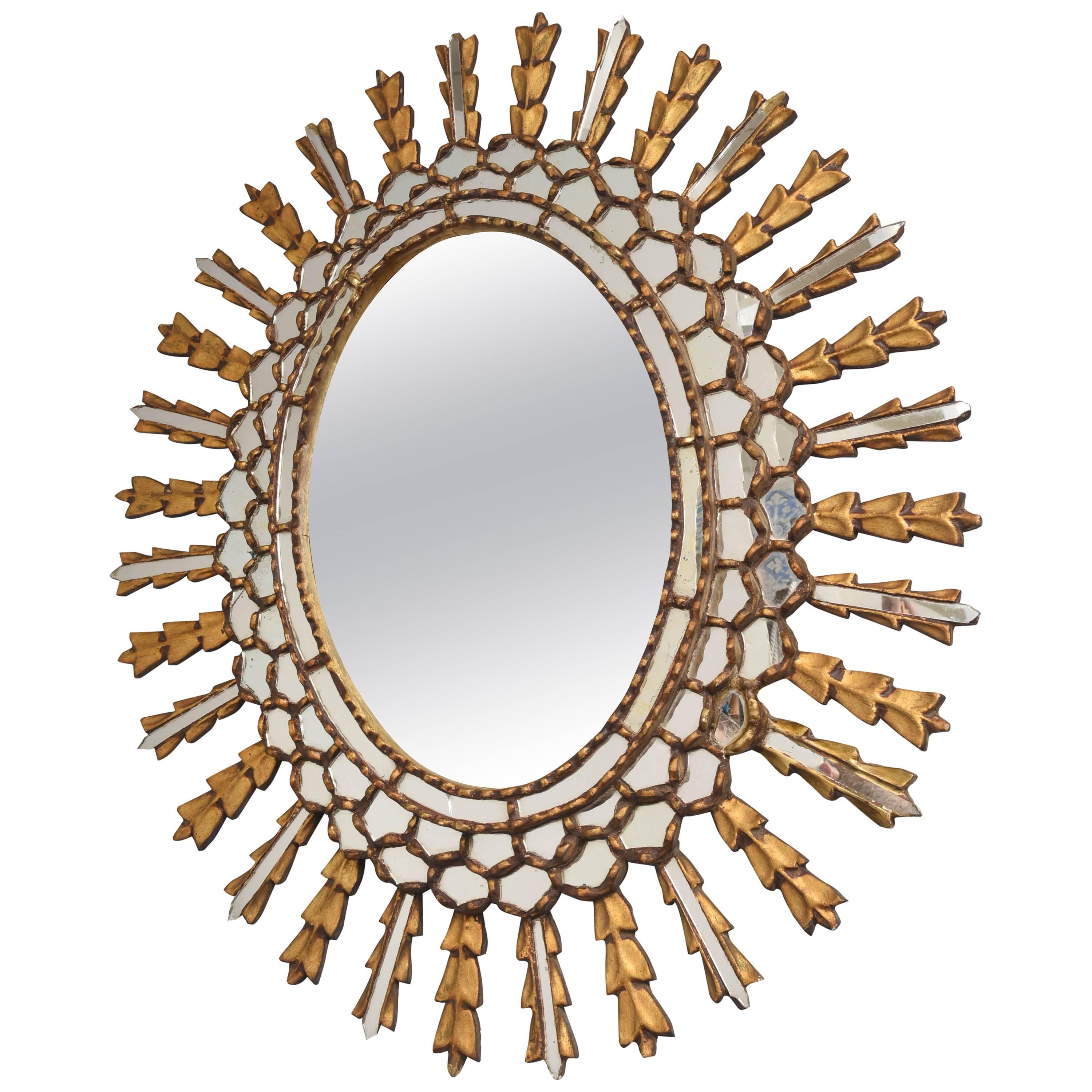 European Oval Gilt Mirror