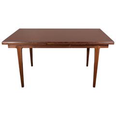 Scandinavian Midcentury Dining Table with Extension Leaves
