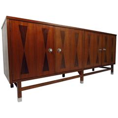 Midcentury American-Made Walnut Credenza by Stanley 12