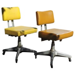 Vintage  Mid 20th Century Industrial Goodform Swiveling Task Chairs
