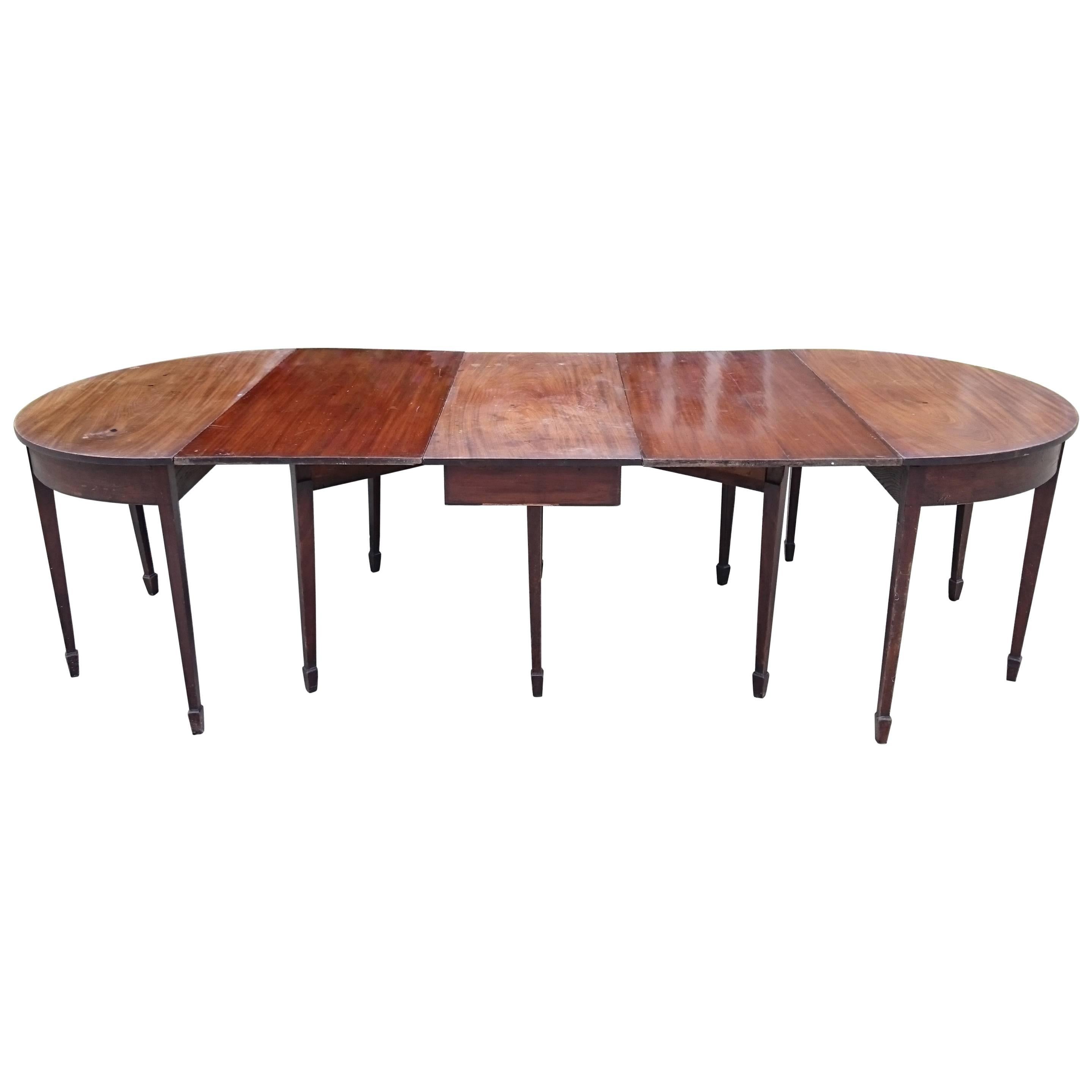 Antique D-End Dining Table, Finest Cuban Mahogany