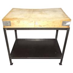 Used French Industrial Butcher's Block