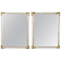 Italian Pair of Murano Mirrors by Ongaro e Fuga