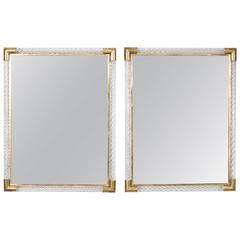 Italian Pair of Murano Mirrors by Ongaro e Fuga 9