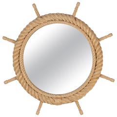 Boat Helm or Sunburst Mirror by Audoux Minet