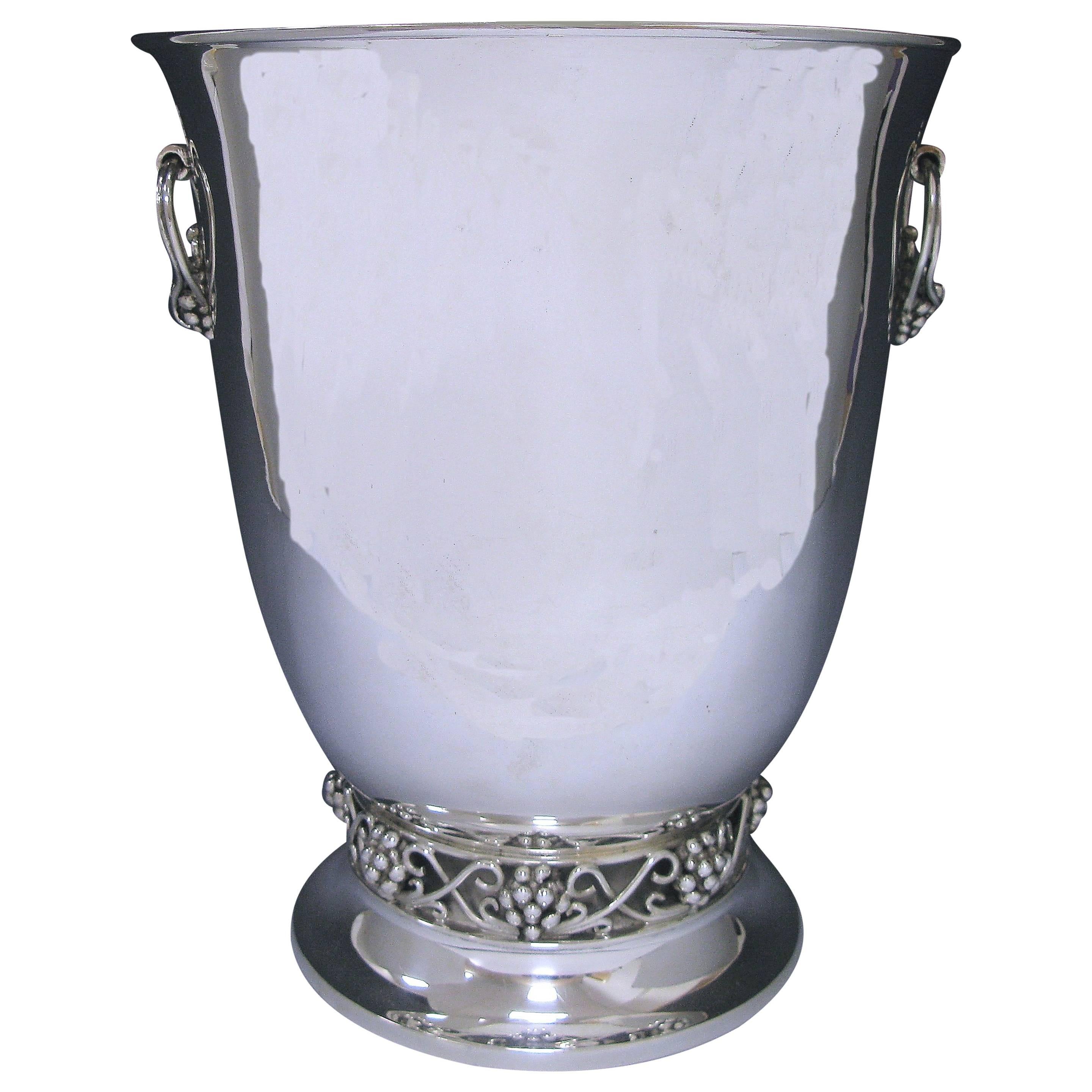 20th Century Mexican Silver Wine Cooler Made by Codan in Scandinavian Style For Sale