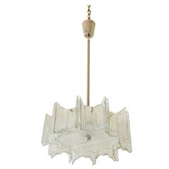 Kalmar Frosted Glass Chandelier, Austria, 1960s 9