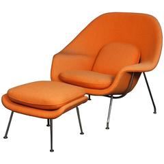 Eero Saarinen 'Womb' Chair and Ottoman for Knoll