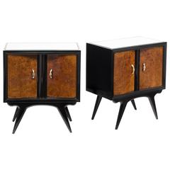 Italian Modernist Pair of Side Tables in the Manner of Paolo Buffa