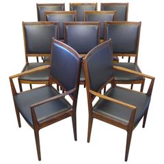 Ten Rosewood Ib Kofod-Larsen Dining Chairs, Denmark 1960s