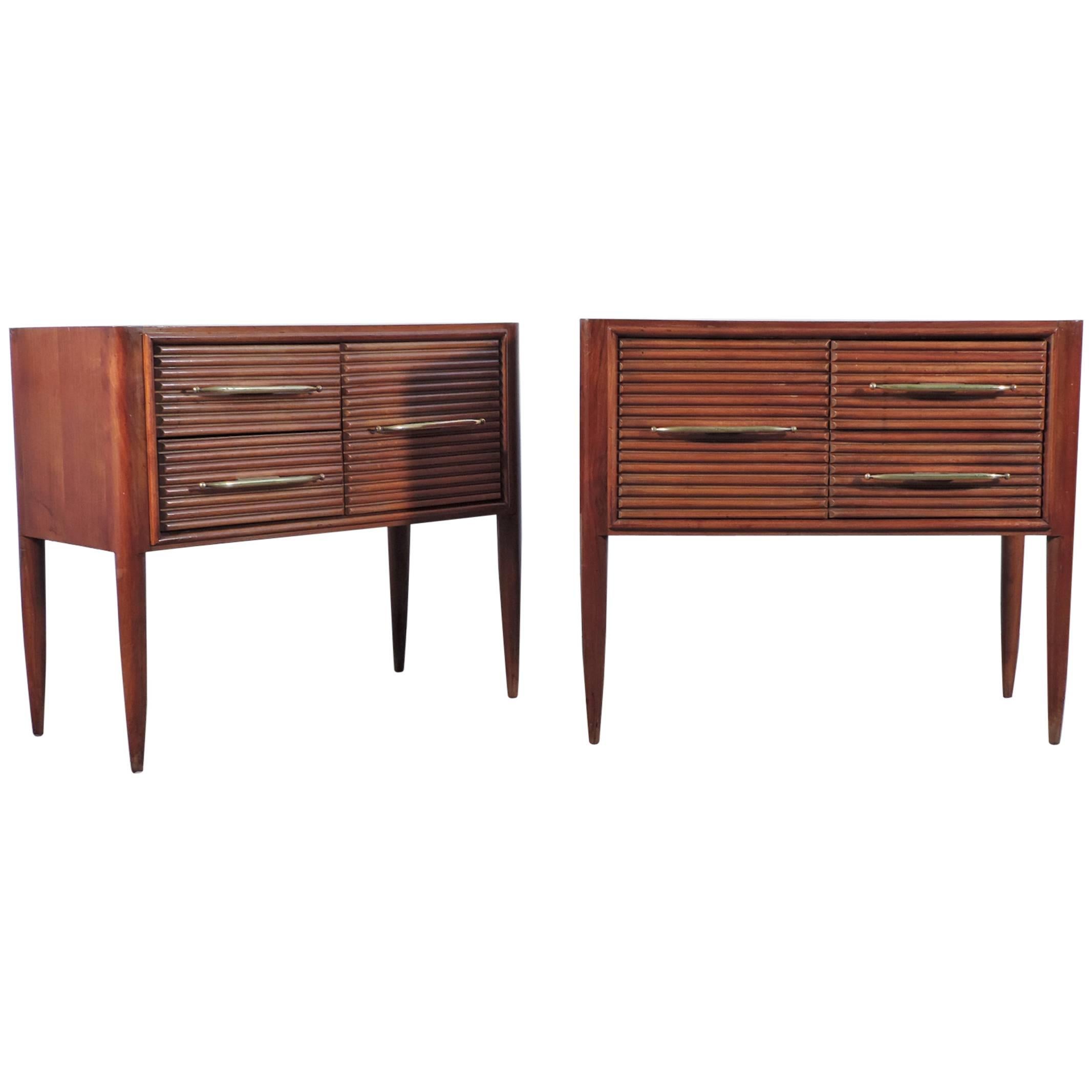 Splendid pair of Paolo Buffa bedside tables