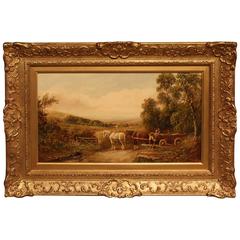 "The Timber Wagon" Oil Painting by Henry Harris