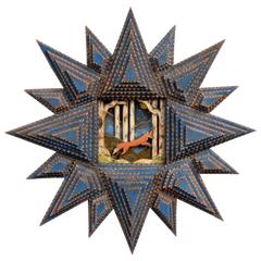 Tramp Art Shadow Box Framed Carving by Angie Dow