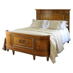 Antique Empire Style Bed with Greco-Roman Inlay Work, WK51