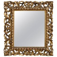 Venetian Carved Giltwood Mirror in Original Condition 3