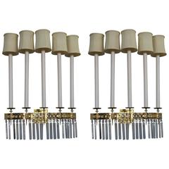 Pair of Large Custom Wall Sconces by Tommi Parzinger 6