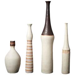 Bruno Gambone Four Ceramic Bottles, 1970