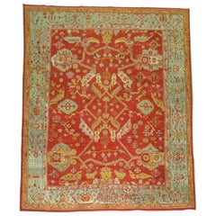 Antiker Oushak-Teppich aus der Zeit vonora