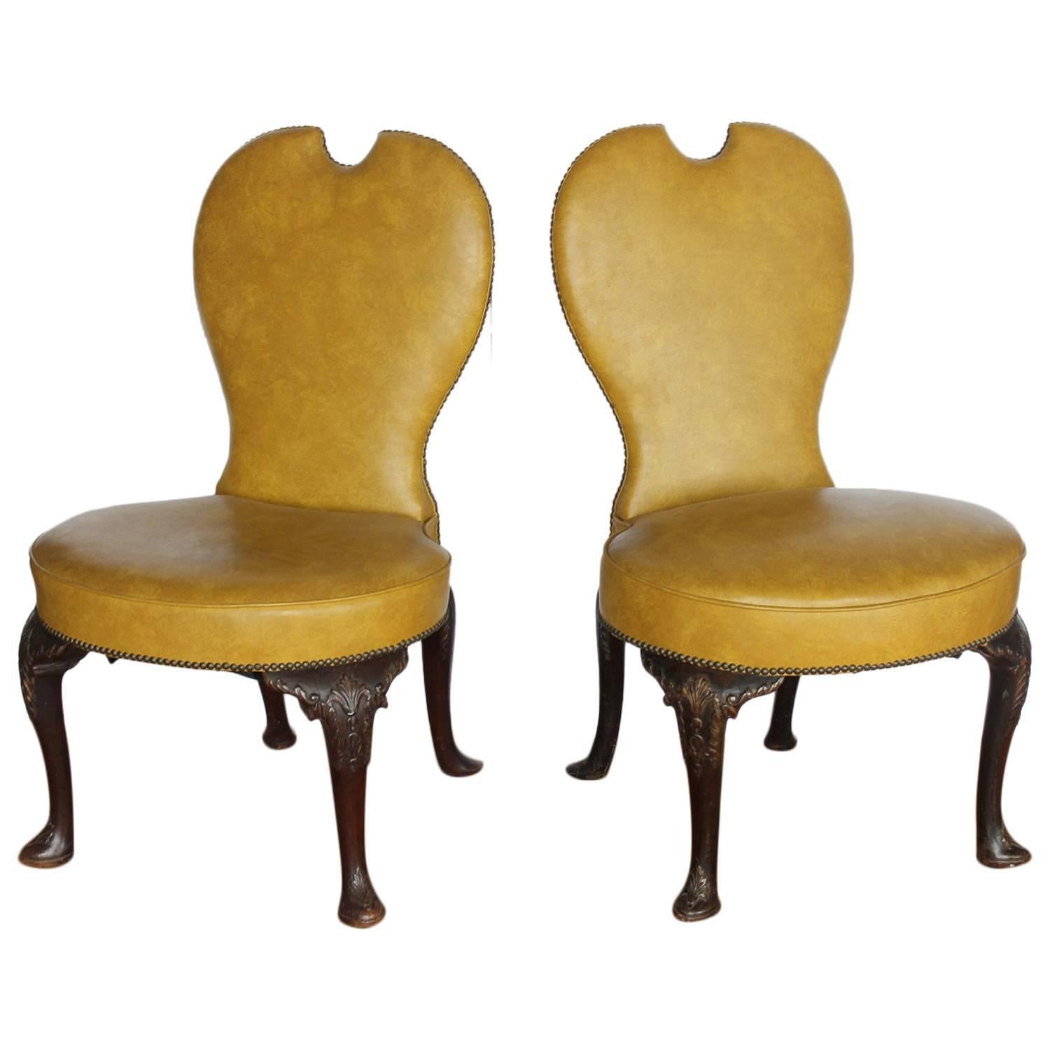 Stylish Pair of Early 20th Century American Library Chairs For Sale