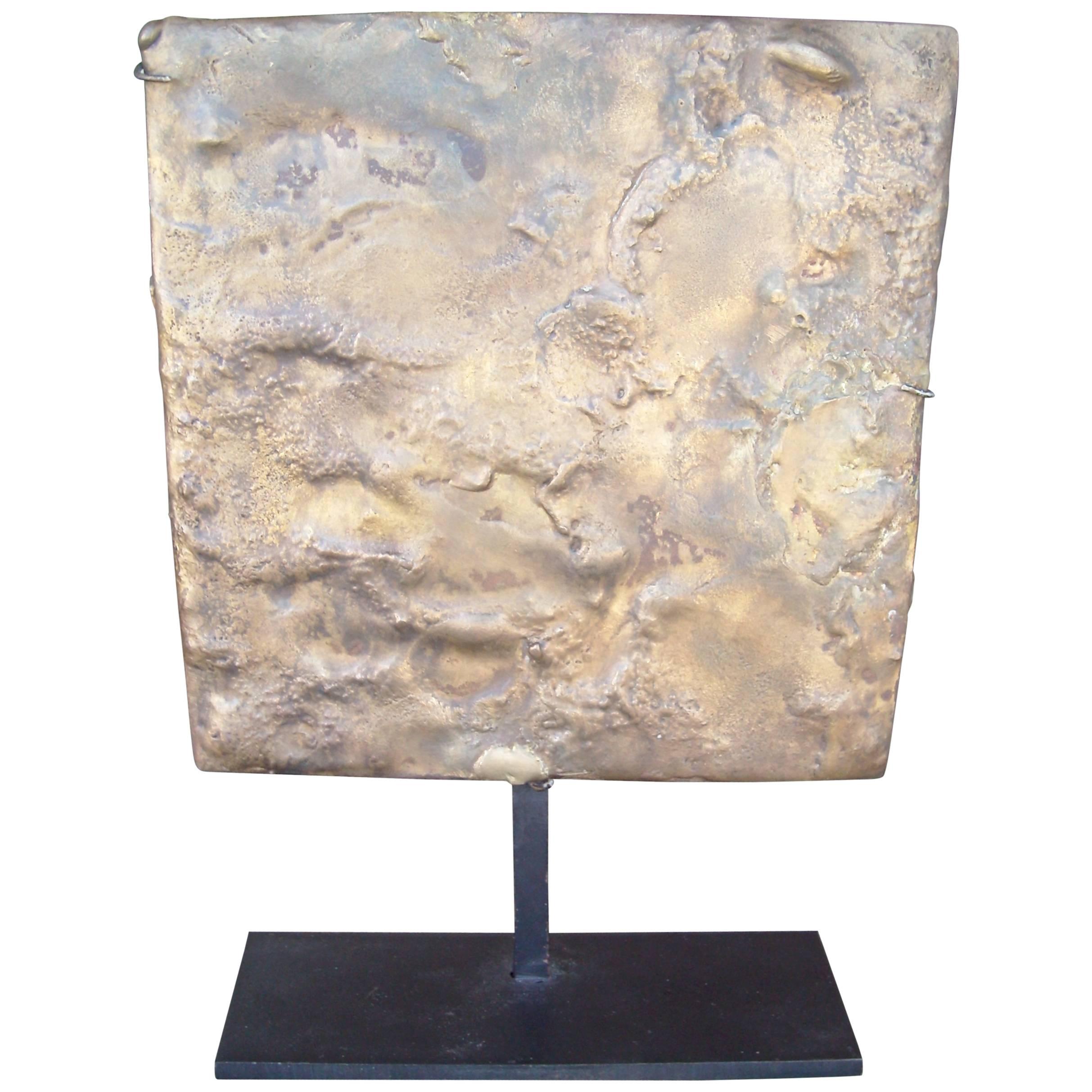 Harry Bertoia Untitled Gilded Bronze Sculpture on Stand Provenance