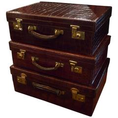 Antique Crocodile Suitcases