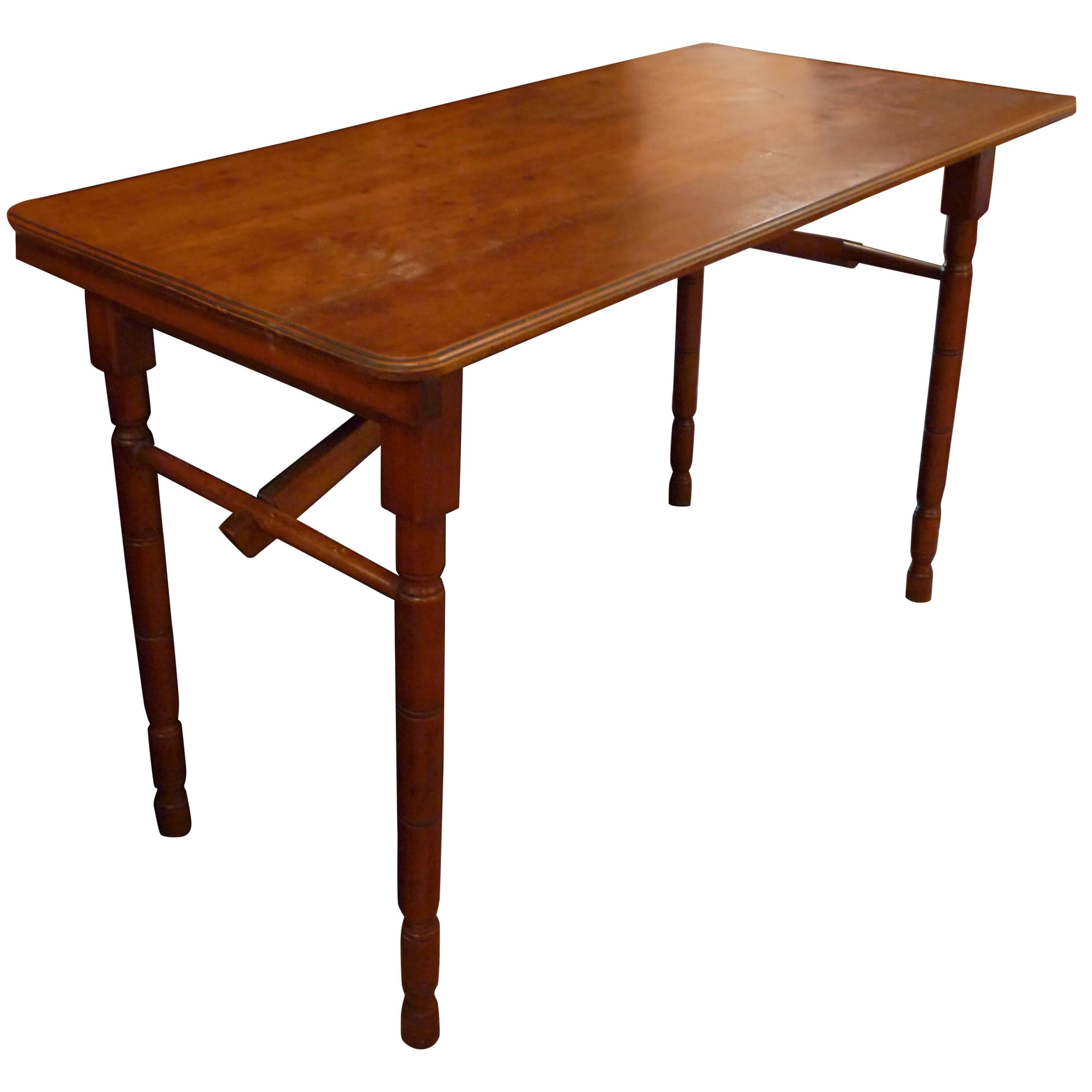 Mahogany Folding Campaign Table For Sale