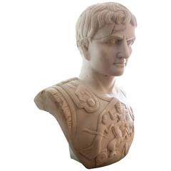 19th Century Marble Bust of Augustus Caesar