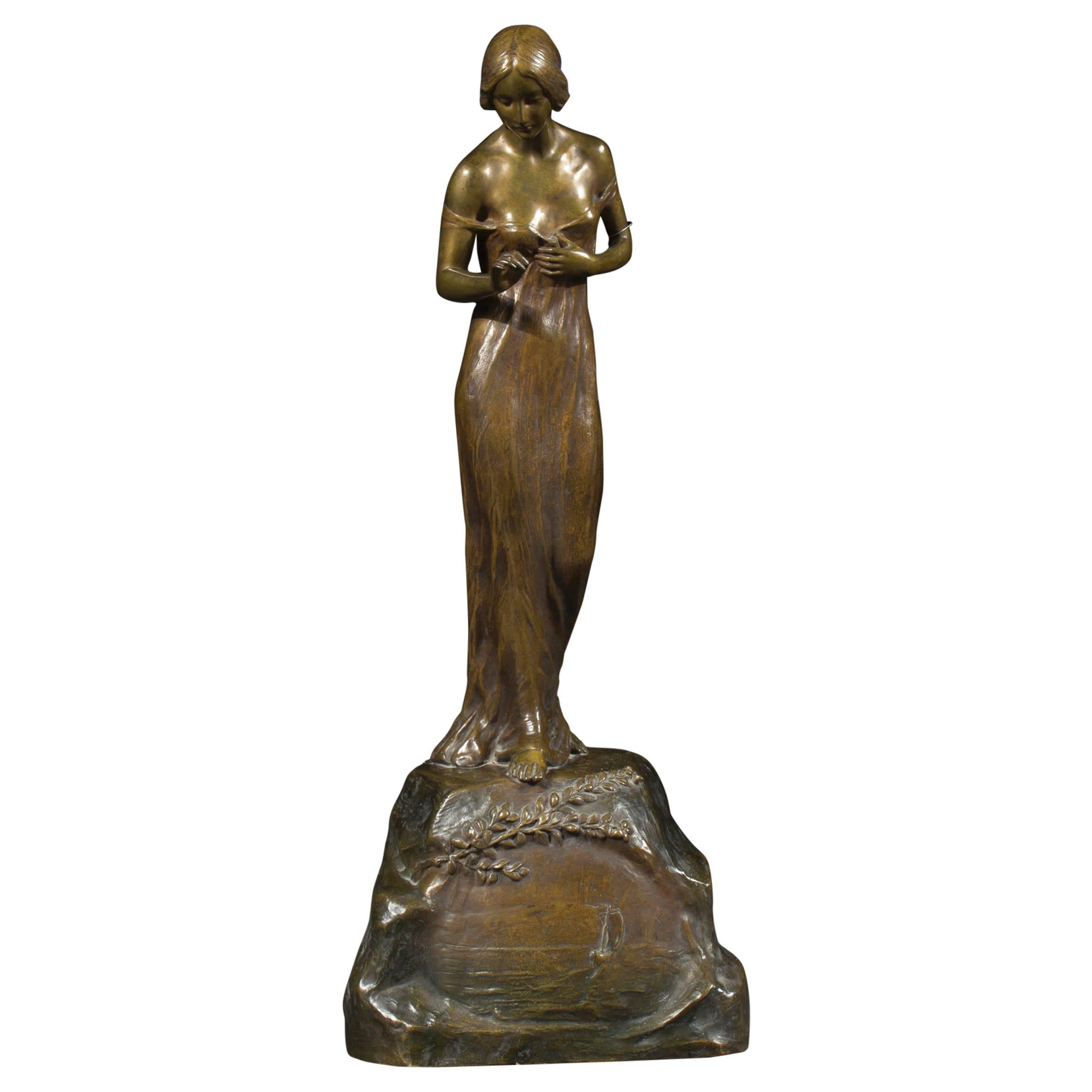 Exceptional Art Nouveau Bronze Sculpture by Rudolf Podany