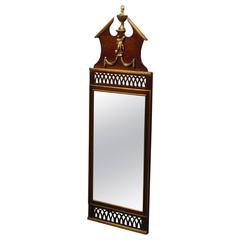 Classicism Mahogany Veneer Wood Wall Mirror, circa 1800