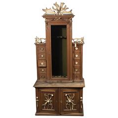 Late 19th Century Black Forest Antler Rifle Cabinet