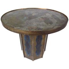Exquisite Mid-Century Chinoiserie Style End Table by Philip and Kelvin LaVerne 9