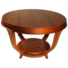 Large Art Deco Rosewood Center Table, 1930s