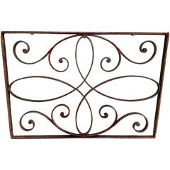 Bronze and Wrought Iron Decorative Panel/Mirror