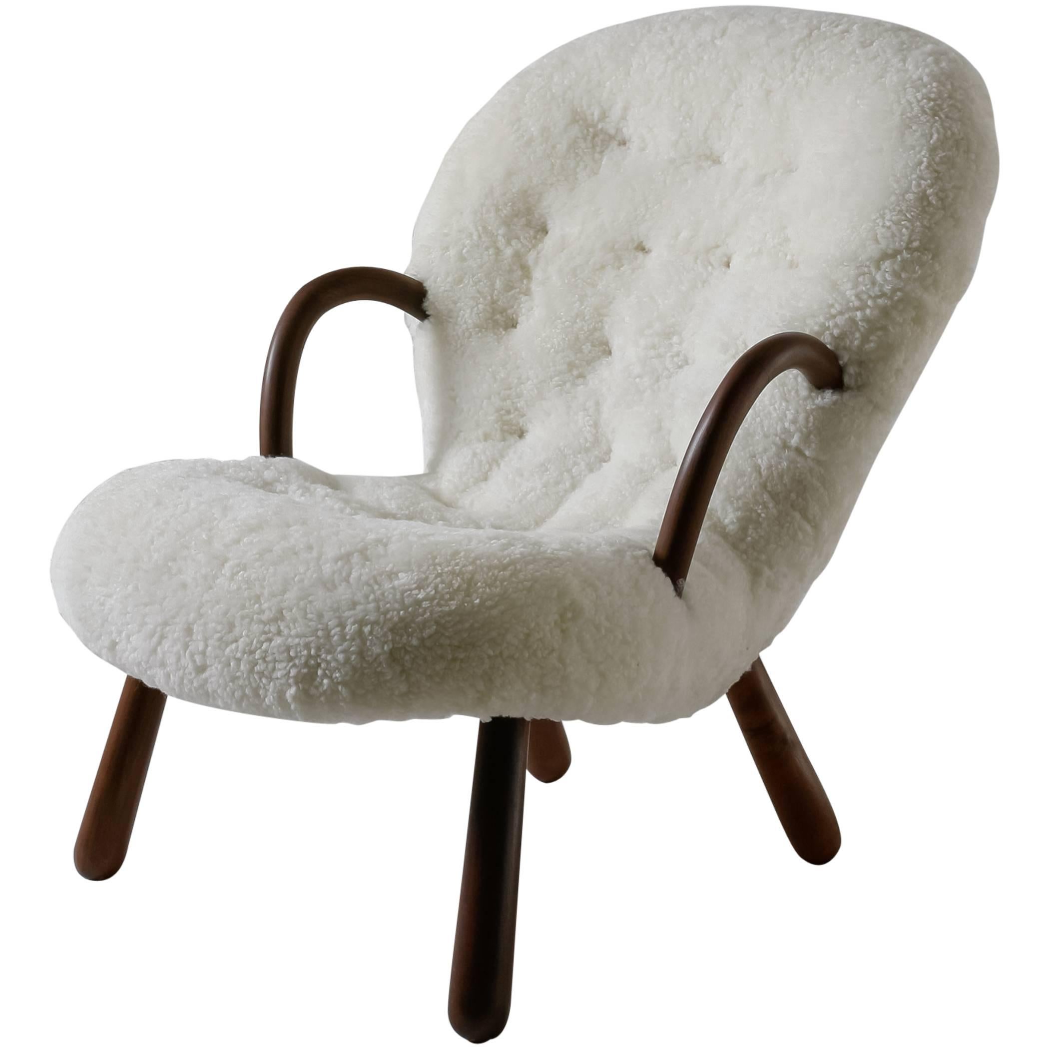 Philip Arctander Clam Chair, Denmark, 1940s For Sale