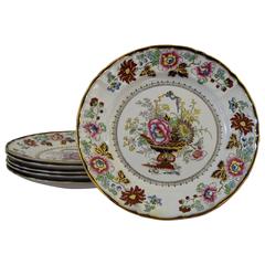 Set of Six English Mason
s Ironstone Dinner Plates Antique Set of Six English Mason
s Ironstone Dinner Plates