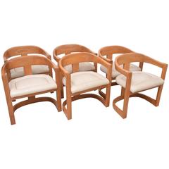 Set of Six Karl Springer "Onasis" Chairs