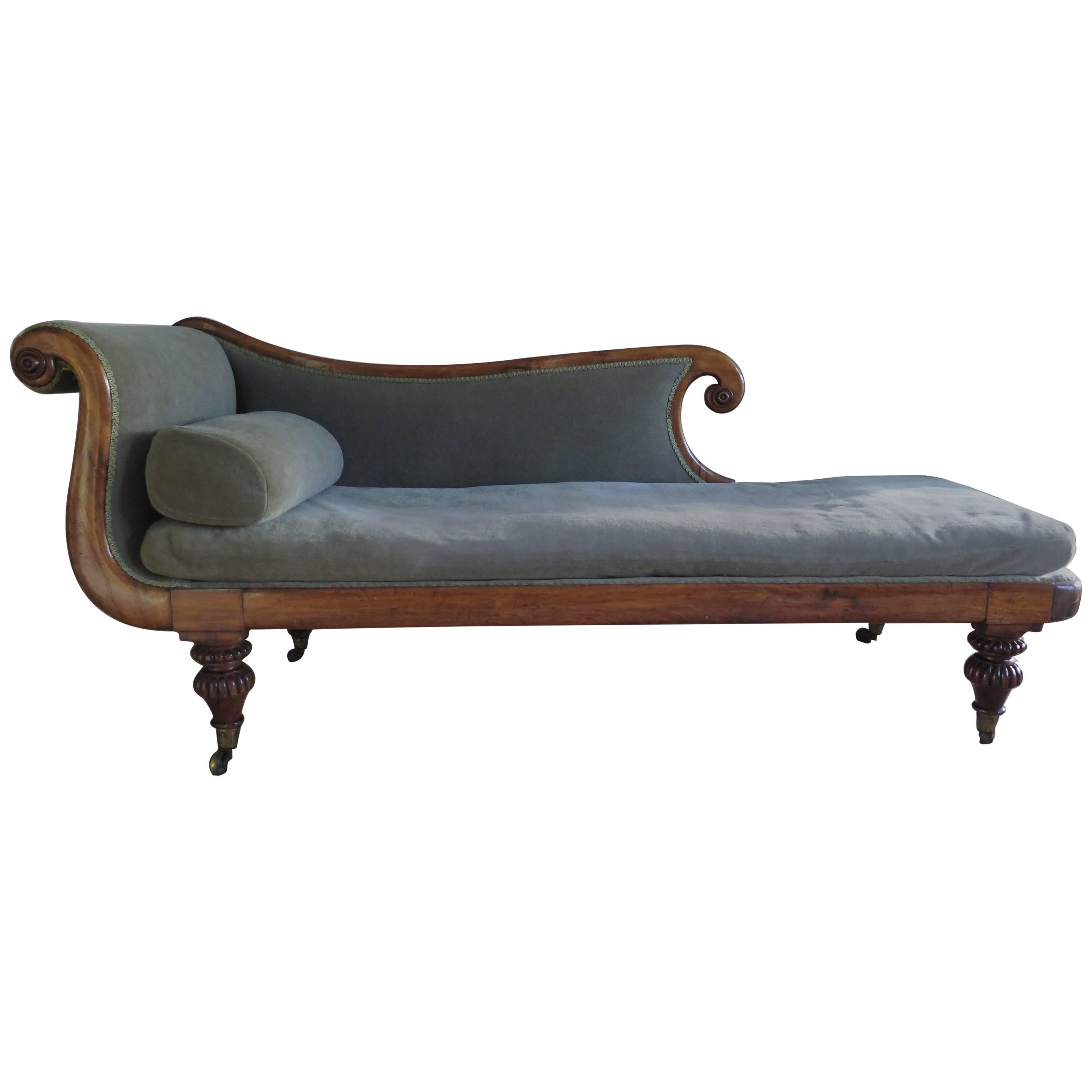 Regency Period Chaise Longue or Daybed, Mahogany, William IVth, circa 1830