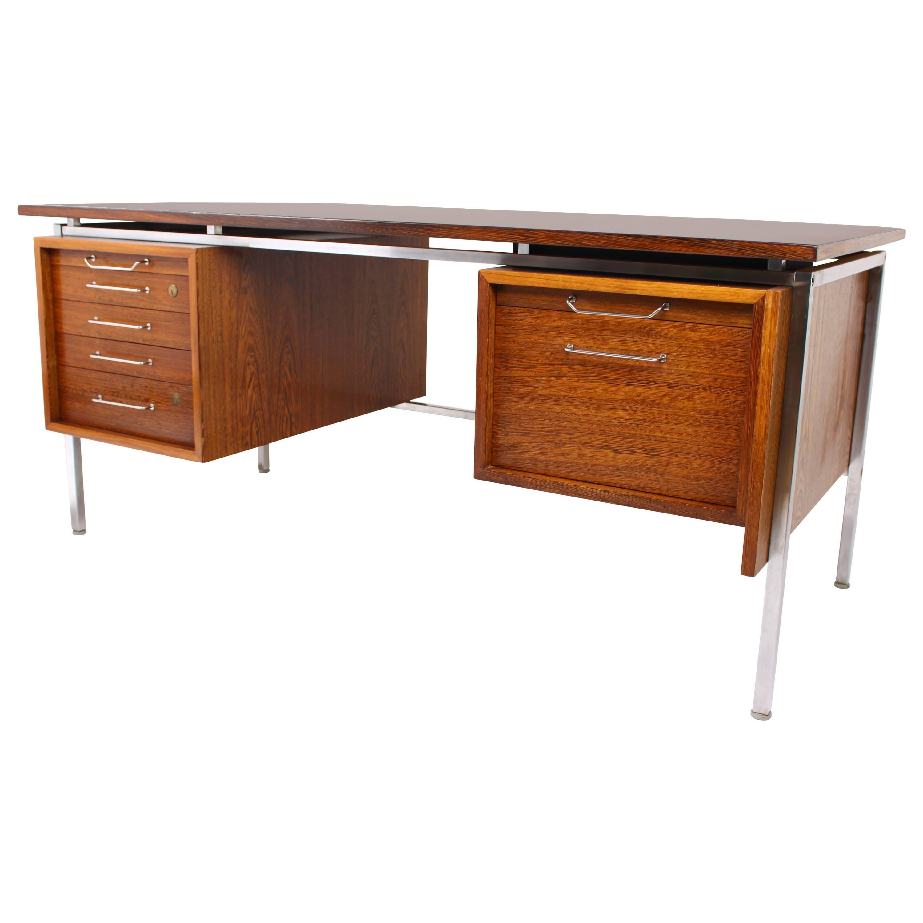 Vintage Large Executive Wenge Desk, Attributed to Fabricius Kastholm, Danish For Sale